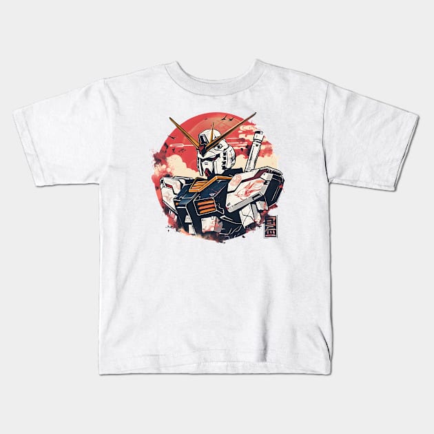 Winged Warriors: Gundam Wing, Mecha Epic, and Anime-Manga Legacy Unleashed Kids T-Shirt by insaneLEDP